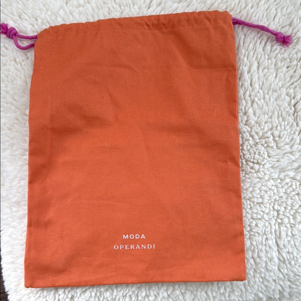Moda Operandi Orange drawstring shoe garment accessory bag